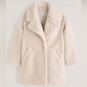 Abercrombie & Fitch Cream Teddy Jacket